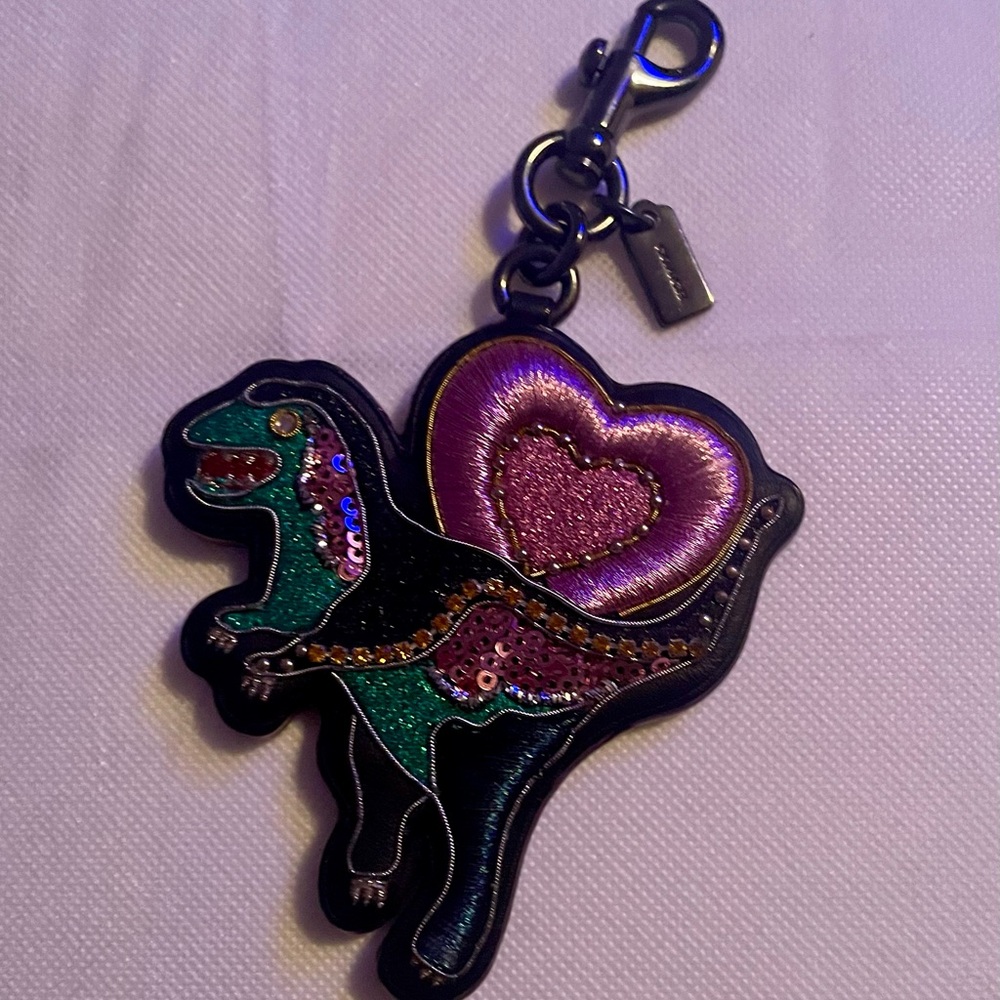 COACH Limited Edition “Rexy” dinosaur bag charm + key chain